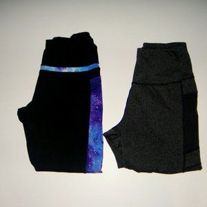 Two Pairs Cropped Yoga Pants